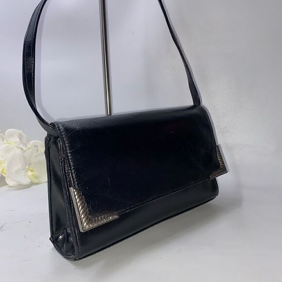 Colette Leather Shoulder Bag Black Medium - Picture 1 of 11